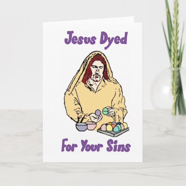 Tarjeta Festiva Jesús teñió para sus pecados (Anverso)