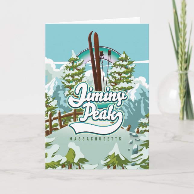 Tarjeta Festiva Jiminy Peak massachusetts ski (Anverso)