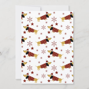 Tarjeta Festiva Jingle All the Dachshund Way