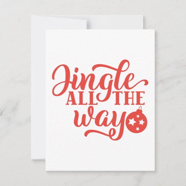Tarjeta Festiva Jingle All the Way (Anverso)