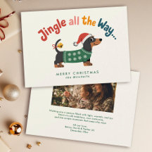 Jingle All the Way – Suéter de perro para foto fam
