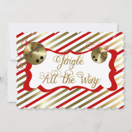 Tarjeta Festiva Jingle all way Navidades Holiday