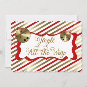 Tarjeta Festiva Jingle all way Navidades Holiday