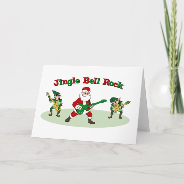 Tarjeta Festiva Jingle Bell Rock (Anverso)