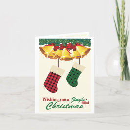 Tarjeta Festiva Jingle - Navidades llenos de deseos