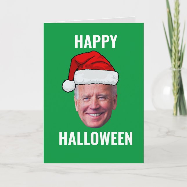 Tarjeta Festiva Joe Biden 4 De Julio Feliz Halloween (Anverso)