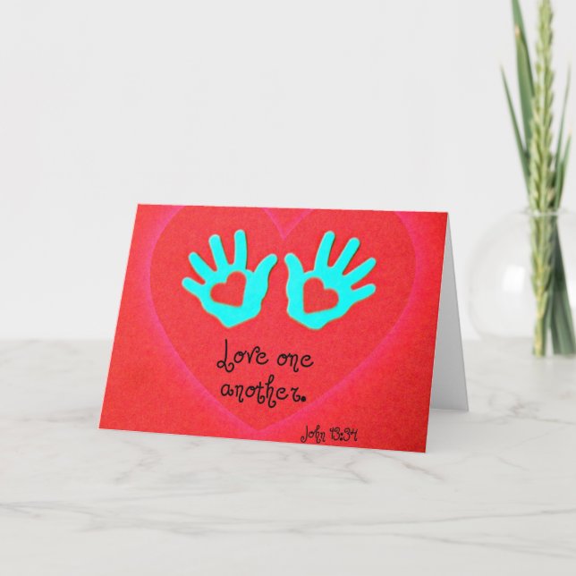 Tarjeta Festiva John 13:34 (Anverso)