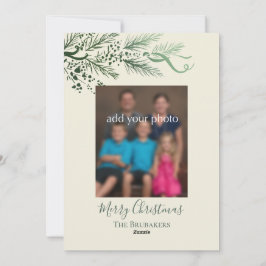 Tarjeta Festiva John 3:16 Navidades cristianos de foto moderna de