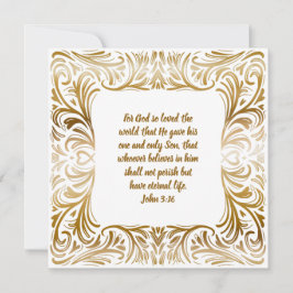 Tarjeta Festiva John 3:16 Nombre personalizado Navidades únicos de