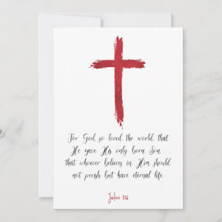 Tarjeta Festiva John 3:16 "Por Dios amó tanto el mundo...".