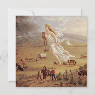 Tarjeta Festiva John Gast - Progreso de Estados Unidos