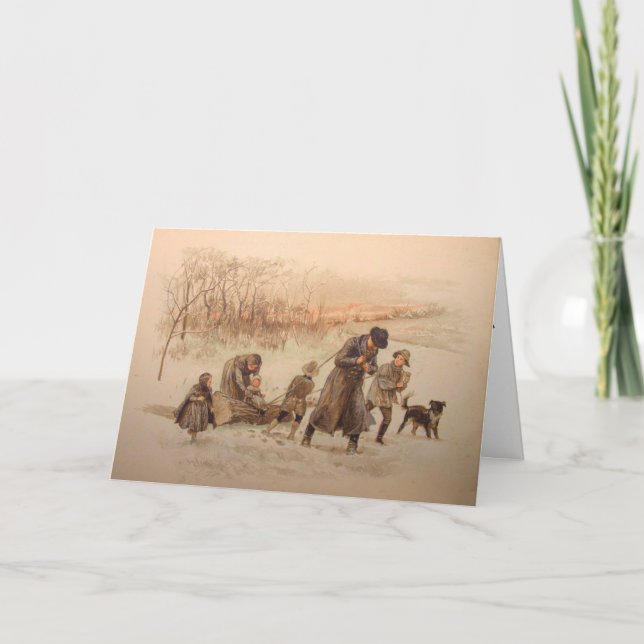 Tarjeta Festiva Jol Yule (Anverso)