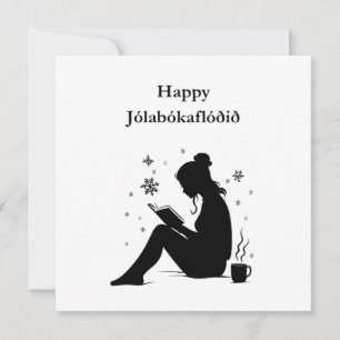 Tarjeta Festiva Jolabokaflod - Inundación de libros en Islandia