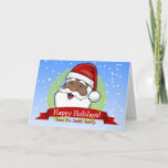 Tarjeta Festiva Jolly Ethnic Santa Personalizado Textos<br><div class="desc">Una tarjeta de Navidades divertidos y personalizables con un alegre Papá Noel de etnia Santa Claus.</div>