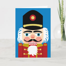 Tarjeta Festiva Jolly Holiday Cute Fun Vintage Nutcracker