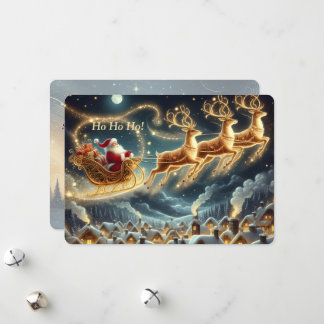 Tarjeta Festiva Jolly Santa Christmas Card  