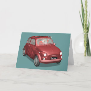 Tarjeta Festiva Jolly Santa Claus deseando a Buon Natale