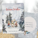 Tarjeta Festiva Jolly Singing Rabbits<br><div class="desc">Envíe una sonrisa esta temporada con esta encantadora tarjeta de Navidades con un par de conejos alegres cantando en un maravilloso país invernal. Este diseño caprichoso es perfecto para familias, amantes de los animales, o para quien le guste un toque de alegría navideña. Personalizar fácilmente el nombre, el mensaje, las...</div>