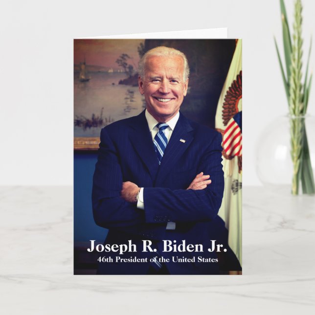 Tarjeta Festiva Joseph Joe Biden, 46º presidente de los Estados Un (Anverso)