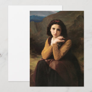 Tarjeta Festiva Joven muchacha de Bouguereau
