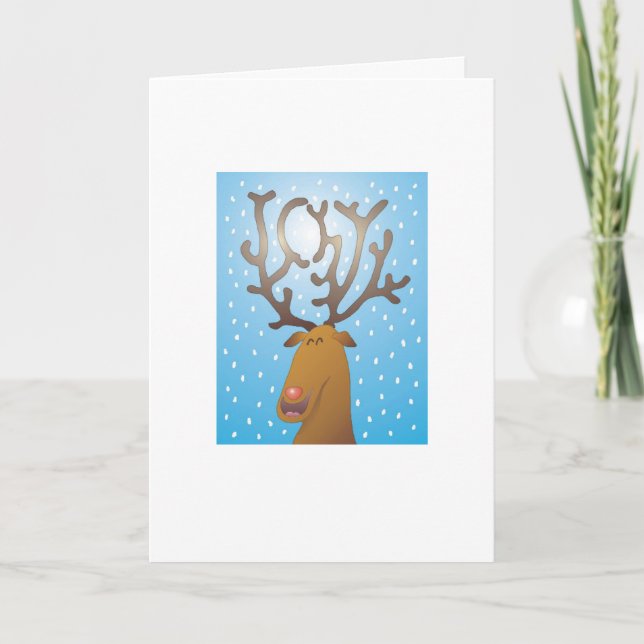 Tarjeta Festiva Joy Deer (Anverso)