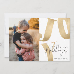 Tarjeta Festiva Joy Family Photo Happy Holidays Navidades