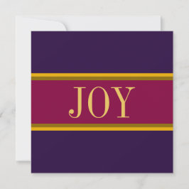 Tarjeta Festiva JOY Festivo Colorido Rojo Burdeos Purpura Rayas