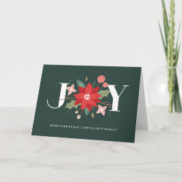 Tarjeta Festiva Joy Flourish Greeting Card - Pine