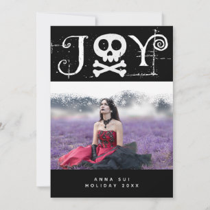 Tarjeta Festiva Joy Holiday Gothic Photo