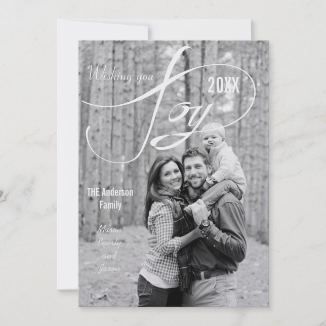 Tarjeta Festiva Joy Holiday Navidades Mint