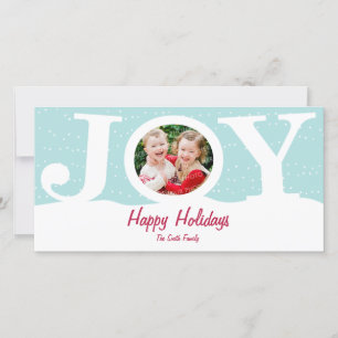 Tarjeta Festiva Joy Holiday Photo Card