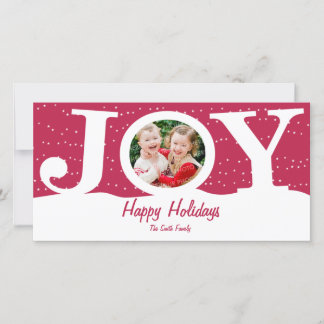 Tarjeta Festiva Joy Holiday Photo Card