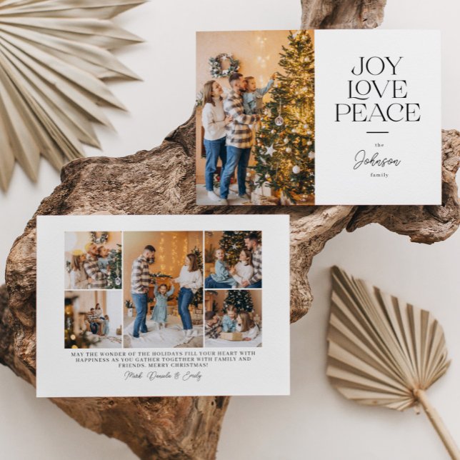 Tarjeta Festiva Joy Love Peace Typography Landscape Navidades (Subido por el creador)