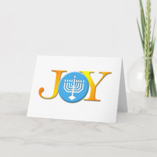 Tarjeta Festiva Joy Menorah Card