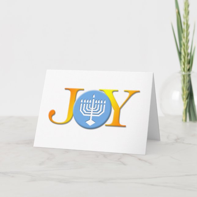 Tarjeta Festiva Joy Menorah Card (Anverso)