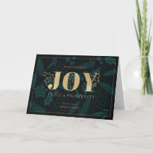 JOY Moda Navy Blue Business Holiday Card