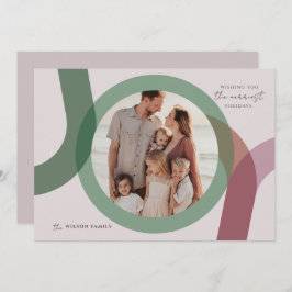 Tarjeta Festiva JOY Modern 2 Navidades de fotografía