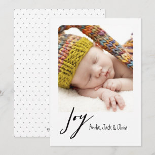 Tarjeta Festiva Joy Modern Holiday Card