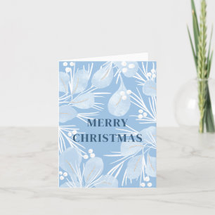 Tarjeta Festiva Joy Navidades Design Blue