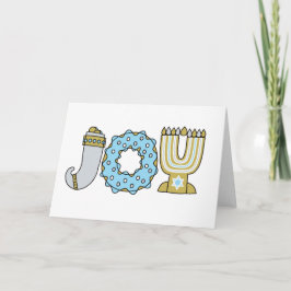 Tarjeta Festiva JOY of Hanukkah