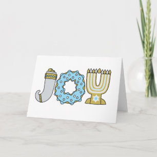 Tarjeta Festiva JOY of Hanukkah