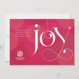 Tarjeta Festiva Joy Ornament Business Holiday Card