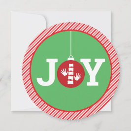 Tarjeta Festiva JOY Ornament Stripes Chiroprácticos Navidades redo