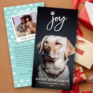 Tarjeta Festiva Joy Paw Pincel de impresión Guión de perro Lover M