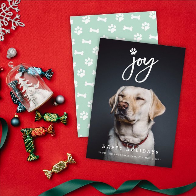 Tarjeta Festiva Joy Paw Pincel de impresión Guión de perro Lover M (Subido por el creador)