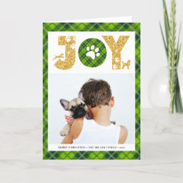 Tarjeta Festiva JOY Paws Gold | Amantes de las mascotas