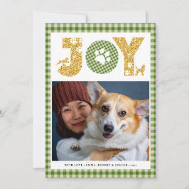 Tarjeta Festiva JOY Paws Gold | Amantes de las mascotas Plata de b
