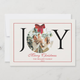 TARJETA FESTIVA JOY PERSONALIZADO MERRY CHRISTMAS GREETING