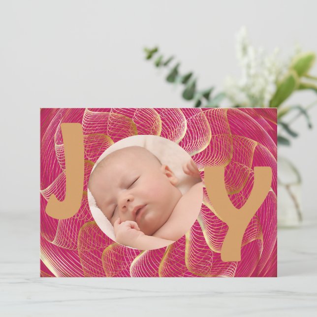 Tarjeta Festiva Joy Photo (Anverso de pie)