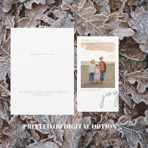 Tarjeta Festiva Joy Photo Holiday Card